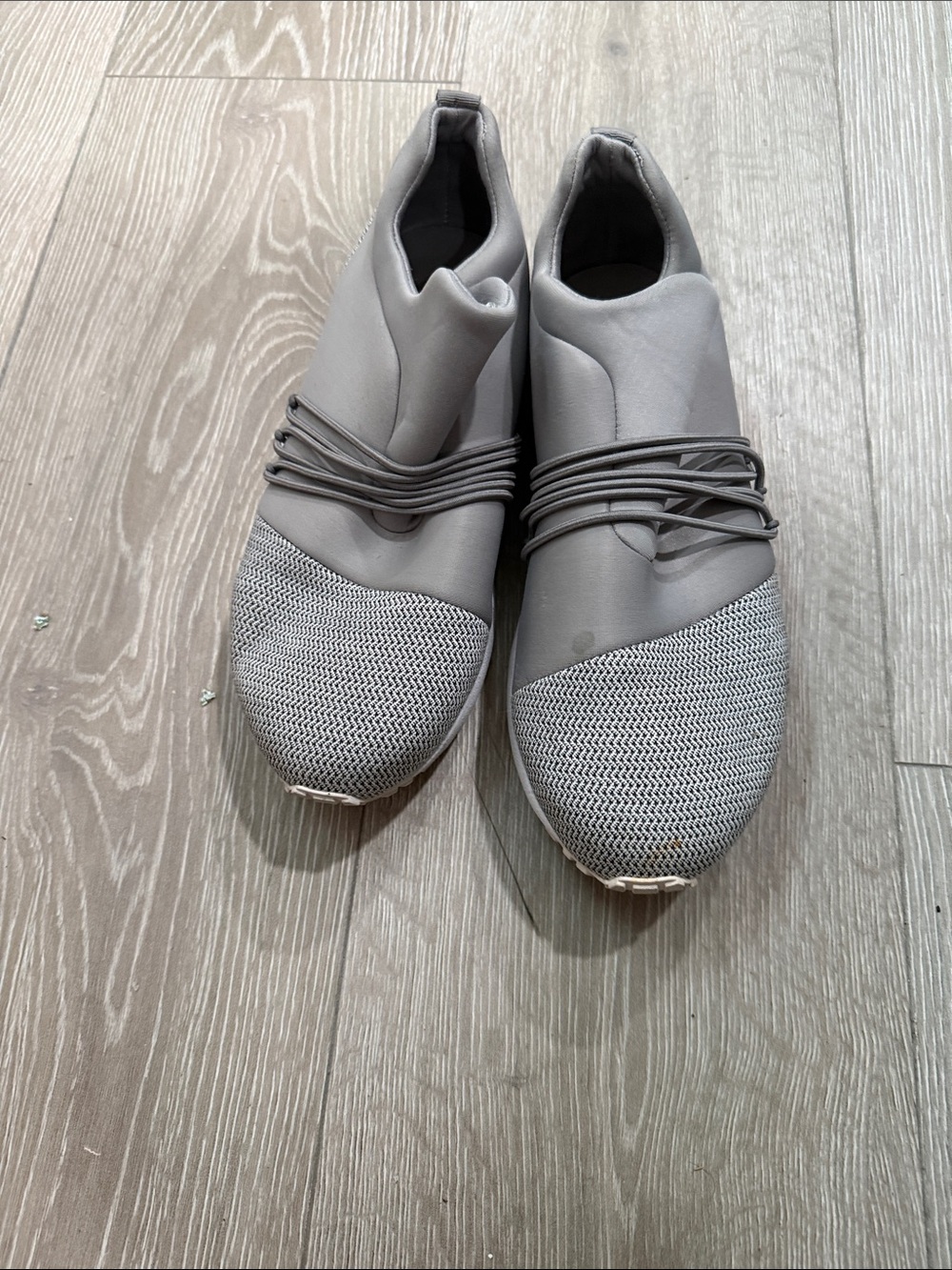 Steve Madden Women's Gray Slip-On Knit Sneakers